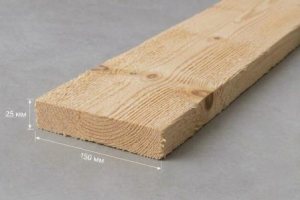 Обрезная доска 150 × 25 × 6 м