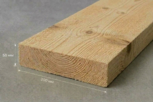 Обрезная доска 200 × 50 × 6 м